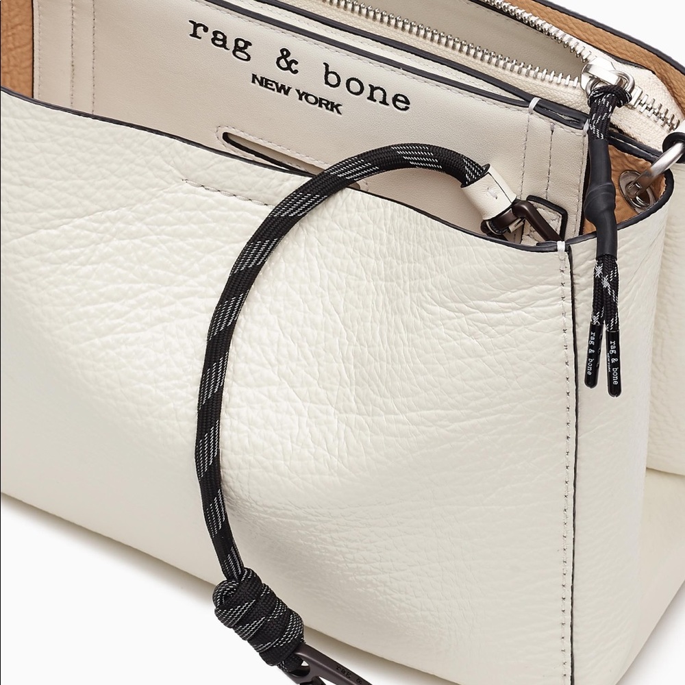 Rag & Bone Passenger Leather Crossbody Bag White - Picture 6 of 9